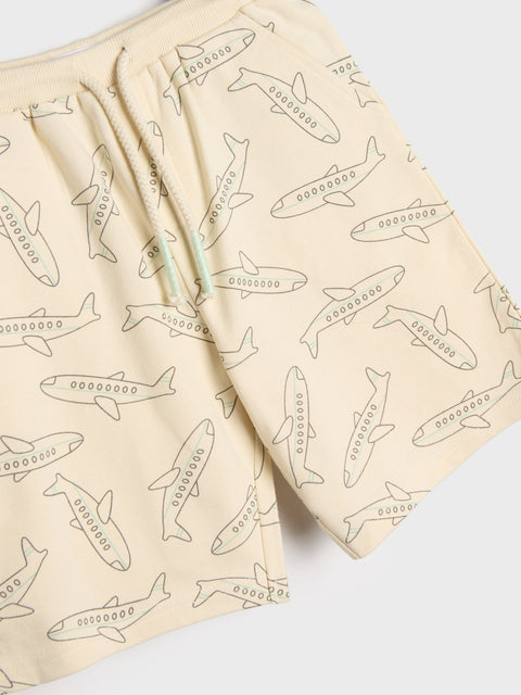 Folded fabric with shark pattern on a white background
