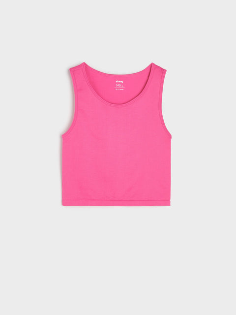 Sinsay Girl's Fuchsia Ribbed Tank Top | Sinsay In Lebanon