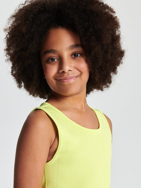 Sinsay Girl's Lime Green Ribbed Tank Top | Sinsay In Lebanon