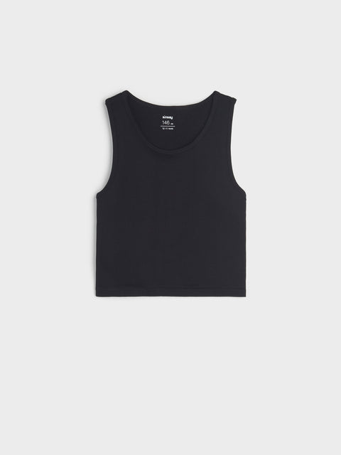 Sinsay Girl's Black Crew Neck Ribbed T-Shirt|Sinsay In Lebanon