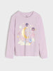 Sinsay Girls Lilac Long Sleeve Graphic Printed Pajama Top