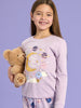 Sinsay Girls Lilac Long Sleeve Graphic Printed Pajama Top