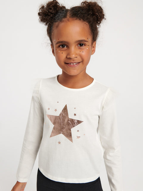 Sinsay Baby Girl's Off White Long Sleeve Blouse With Print | Sinsay In Lebanon
