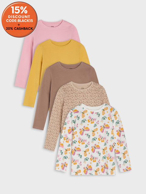 Sinsay Girl's Multicolor Long Sleeve Blouses Pack Of 5pcs | Sinsay In Lebanon