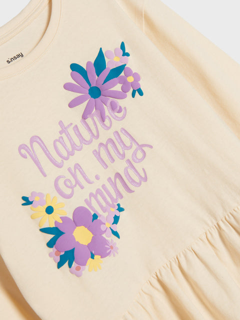 Sinsay Girl's Cream Printed Blouse | Sinsay In Lebanon