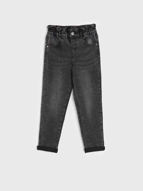 Black jeans on a white background