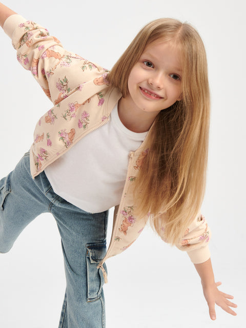 Sinsay Girl's Beige Zip Up Jacket | Sinsay In Lebanon