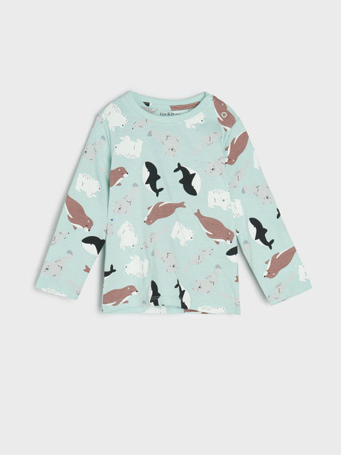 Sinsay Fox & Bunny Baby Boy's Multicolor Animal Printed Pack Of 2 Long Sleeve Blouses | Sinsay In Lebanon