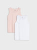 Sinsay Baby Girl's White & Pink 2 Pack Basic Sleeveless Top | Sinsay In Lebanon