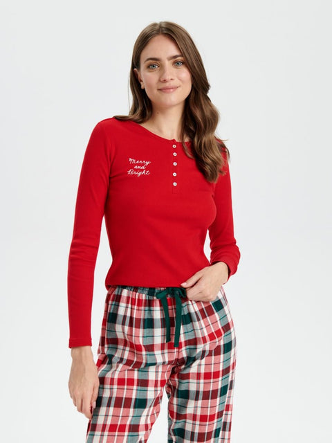 Sinsay Women's Red Multi Christmas Pajama Set | Sinsay In Lebanon