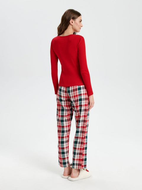 Sinsay Women's Red Multi Christmas Pajama Set | Sinsay In Lebanon