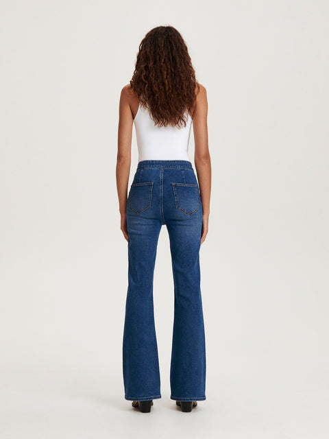Reserved Women's Blue Skinny Flare Jeans | Reserved In Lebanon
