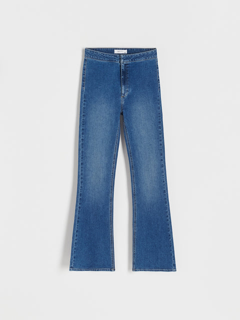Reserved Women's Blue Skinny Flare Jeans | Reserved In Lebanon