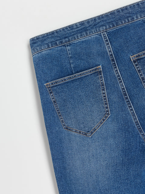 Reserved Women's Blue Skinny Flare Jeans | Reserved In Lebanon