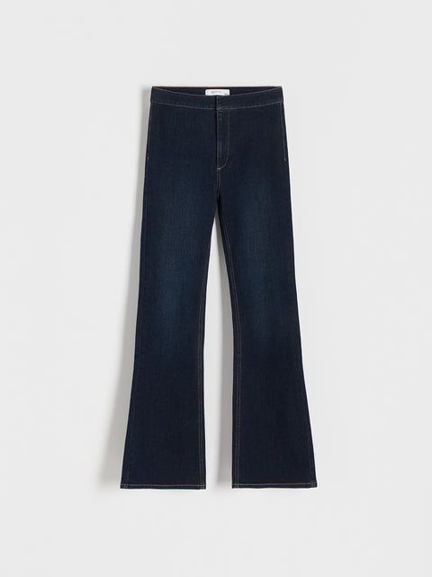 Reserved Women's Navy Skinny Flare Jeans | Reserved In Lebanon