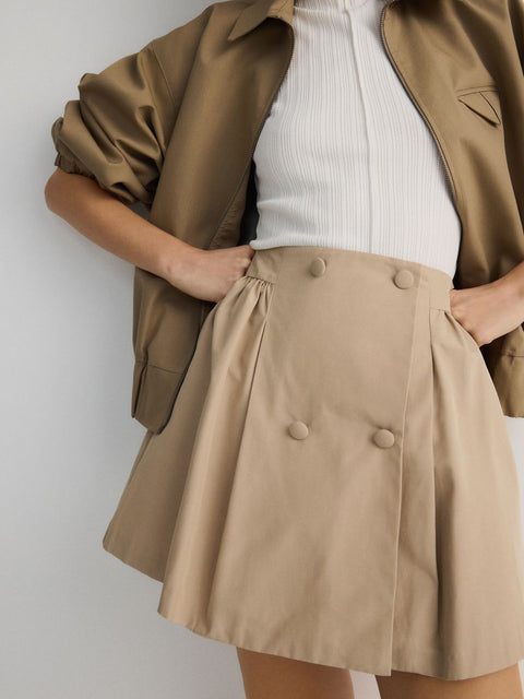 Reserved Girl's Beige Buttoned Skirt |Reserved In Lebanon