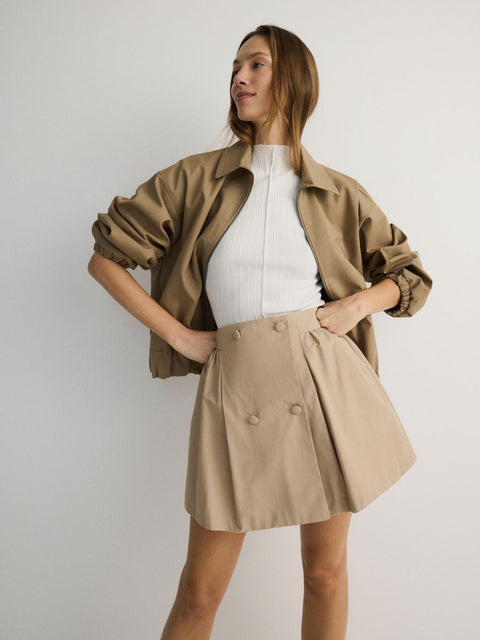 Reserved Girl's Beige Buttoned Skirt |Reserved In Lebanon