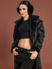 Sinsay Women's Black Long Faux Leather Coat | Sinsay In Lebanon