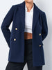 Sinsay Women's Navy Classic Collar Coat | Sinsay In Lebanon
