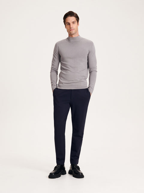Reserved Men's Dark Grey Viscose Mock Turtleneck Sweater | Reserved In Lebanon