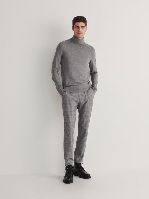 Reserved Men's Grey Viscose Turtleneck Sweater | Reserved In Lebanon