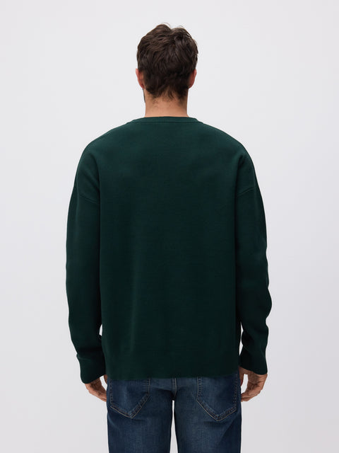Reserved Men's Dark Green Cotton Sweater | Reserved In Lebanon