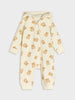 Sinsay Baby Boys’ White & Beige  Teddy Bear Hooded Romper | Sinsay in Lebanon