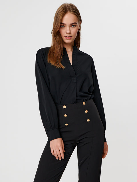 Sinsay Women's Black With Ornament Buttons Trousers  | Sinsay in Lebanon