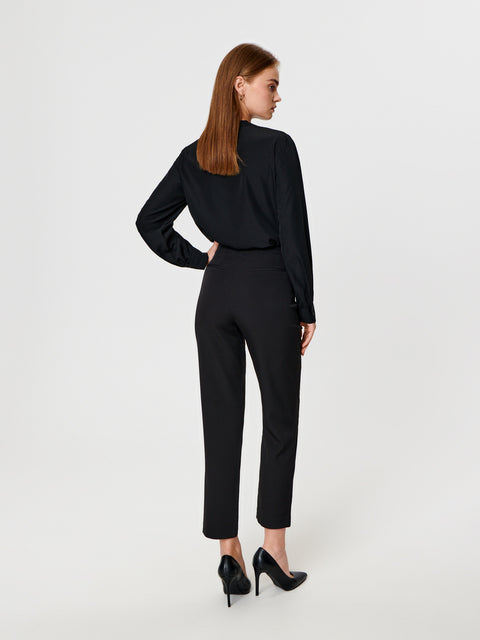Sinsay Women's Black With Ornament Buttons Trousers  | Sinsay in Lebanon
