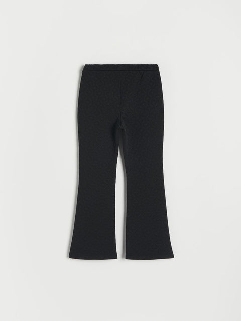 Reserved Girl's Black Patterned Flare Pant |Reserved In Lebanon