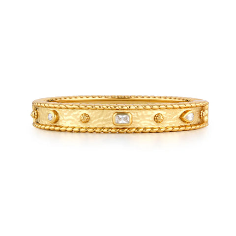 Capucine De Wulf Women's Gold Berry Gem Hinged Bangle in Clear Cubic Zirconia Bracelet | Capucine De Wulf In Lebanon