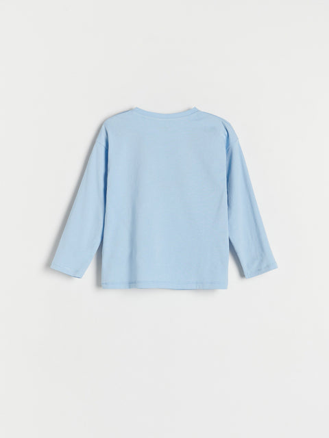 Reserved Boy's Light Blue Long Sleeve Blouse With Pocket | Reserved In Lebanon