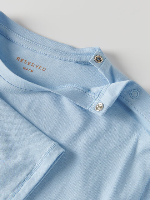 Reserved Boy's Light Blue Long Sleeve Blouse With Pocket | Reserved In Lebanon