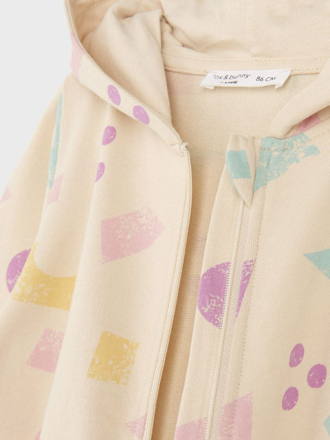 Sinsay Baby Girl's Beige Multi Long Sleeve Hooded Overall |Sinsay In Lebanon
