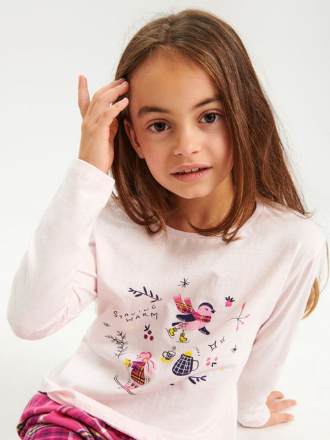 Sinsay Baby Girl's Pink & Fuchsia Printed Pajama Set |Sinsay In Lebanon