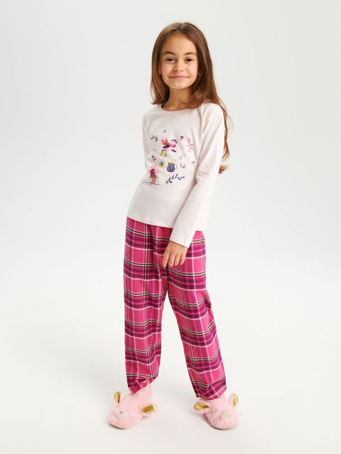 Sinsay Baby Girl's Pink & Fuchsia Printed Pajama Set |Sinsay In Lebanon