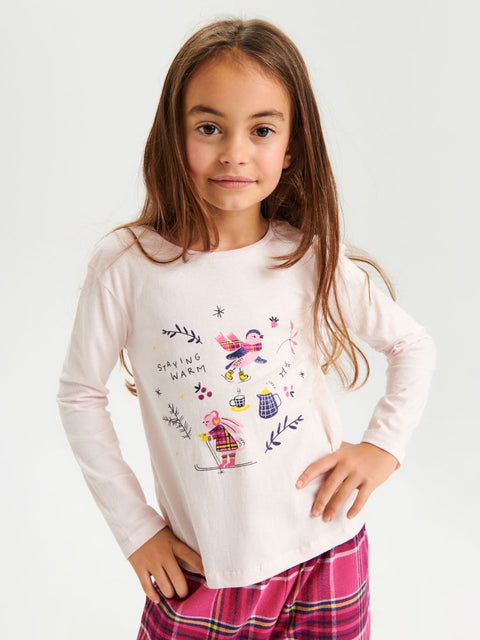 Sinsay Baby Girl's Pink & Fuchsia Printed Pajama Set |Sinsay In Lebanon