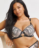 Figleaves Women's Black/Almond Emilia Sketchy Embroidery Balcony Bra | Figleaves In Lebanon