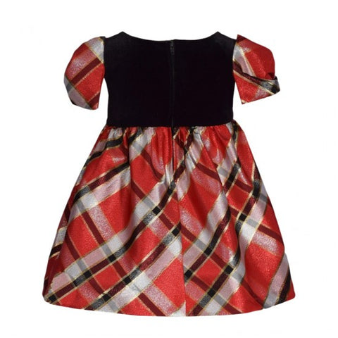 Bonnie Jean Girl's Red & Black Checkered Short Sleeve Dress |Bonnie Jean In Lebanon