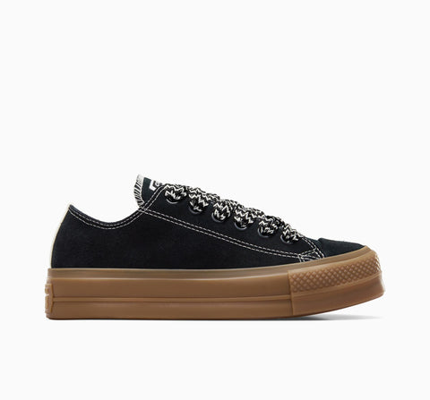 Converse Women's Black Chuck Taylor All Star Lift Platform Suede Sneakers|Converse In Lebanon