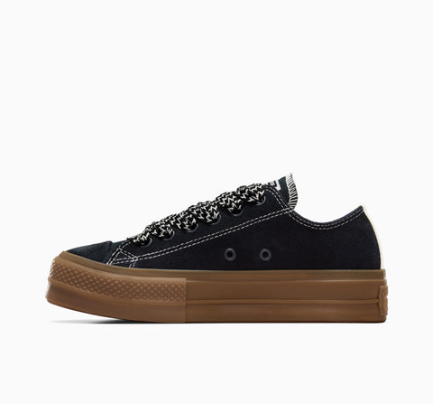 Converse Women's Black Chuck Taylor All Star Lift Platform Suede Sneakers|Converse In Lebanon
