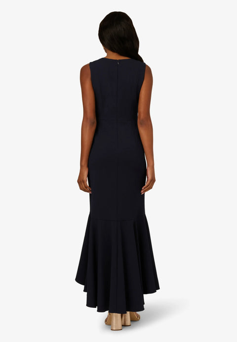 Adrianna Papell Women’s Navy Faux-Wrap Ruffle Dress | Adrianna Papell in Lebanon