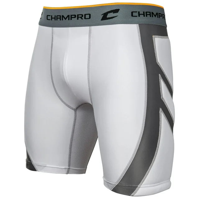 Champro Boy's White Wind Up Compression Polyester/Spandex Sliding Short| Champro In Lebanon