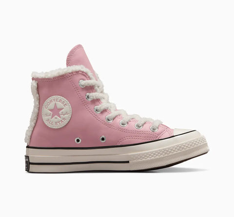 Converse Women's Pink & White Chuck 70 Leather & Fur Sneakers | Converse In Lebanon