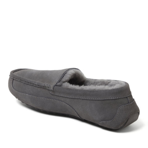 Fireside Men's Dark Grey By Dearfoams Melbourne Moccasin Panduf | Fireside In Lebanon