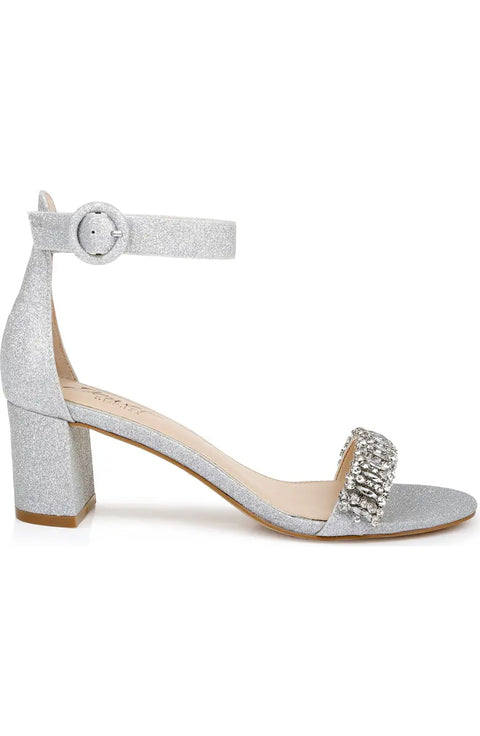 Jewel Badgley Mischka Women's Silver Joanne Heels | Jewel Badgley Mischka in Lebanon