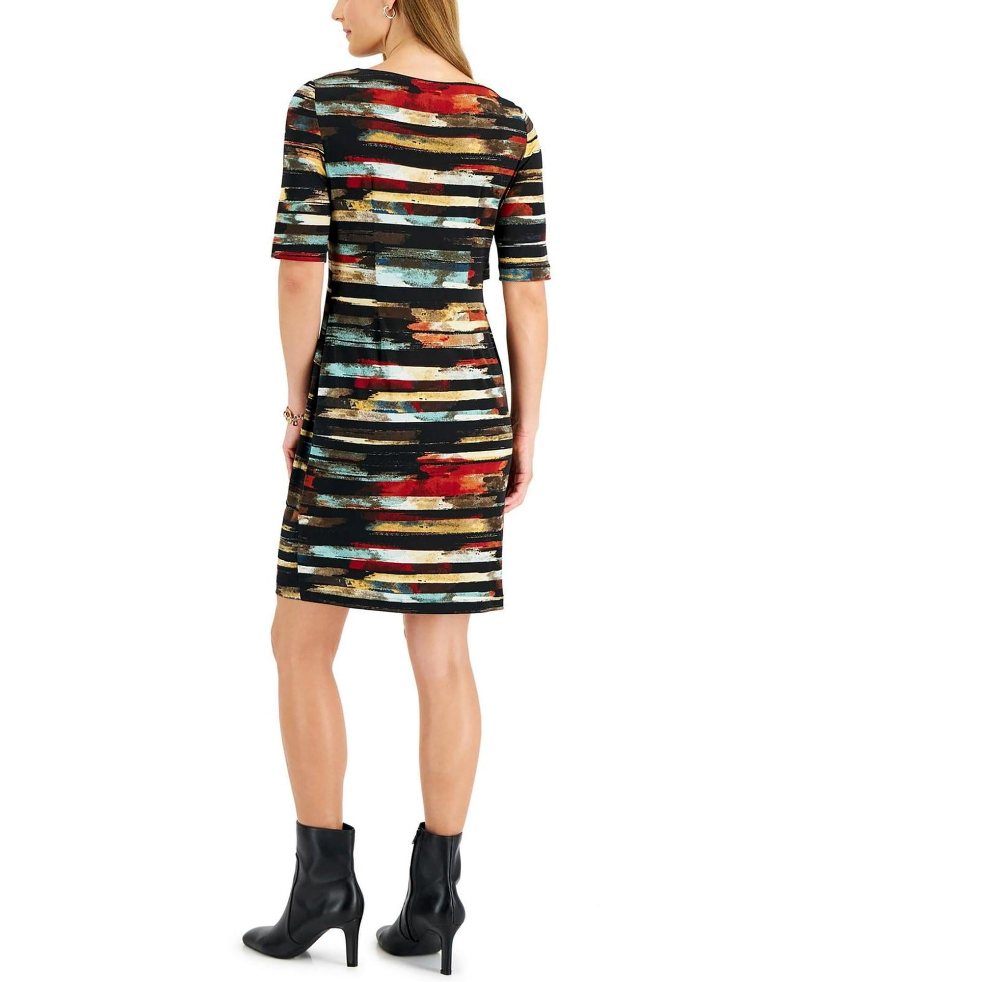 Connected Apparel Women's Printed Short-Sleeve Dress |Connected Apparel in Lebanon