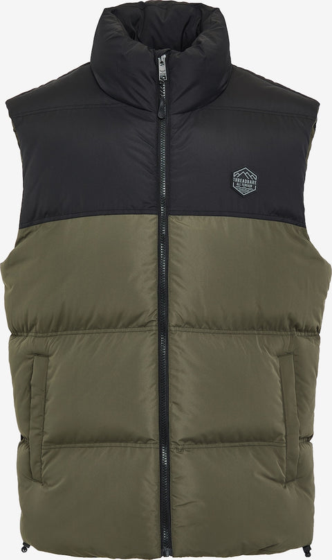 Threadbare Men's Black & Olive Lethame Vest |Threadbare In Lebanon