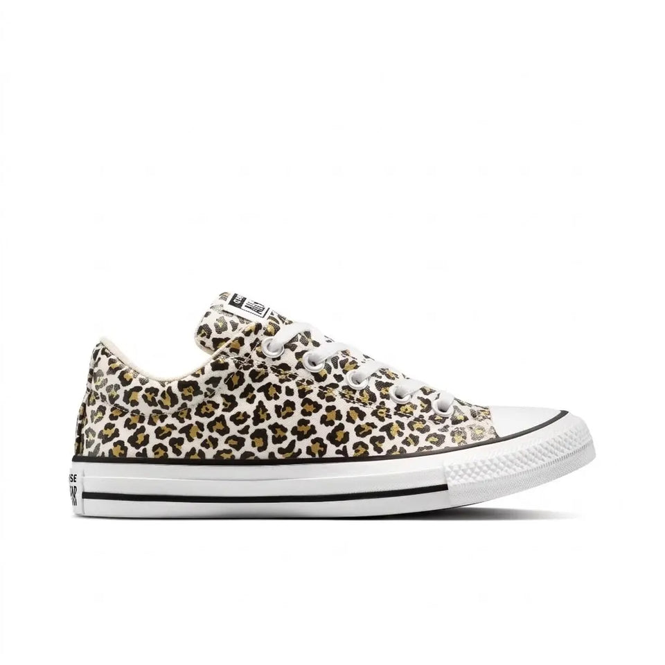 Leopard print sneaker on a white background
