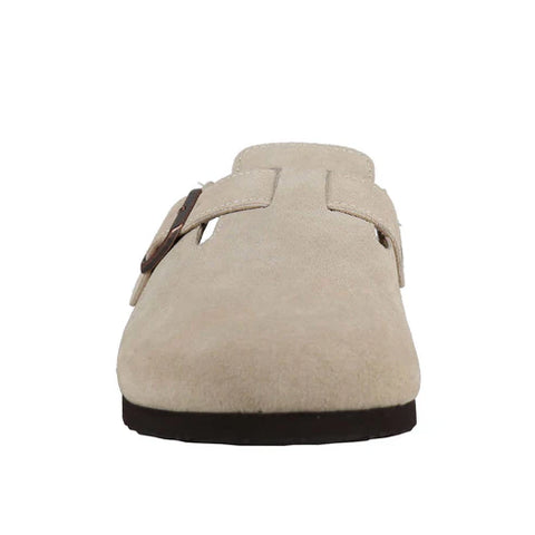 Aquatherm Women's Light Beige Suede Clogs Slipper | Aquatherm In Lebanon